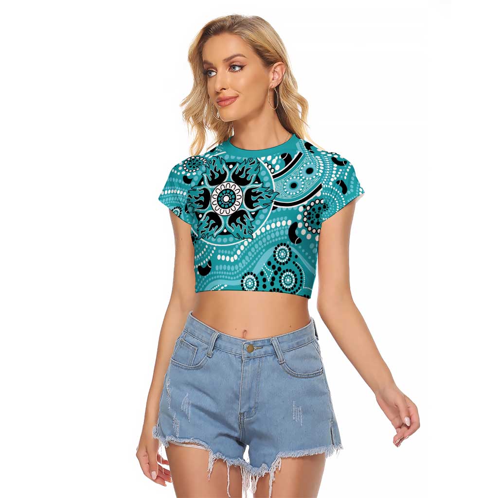Heat Cricket Custom Raglan Cropped T Shirt Australian Aboriginal