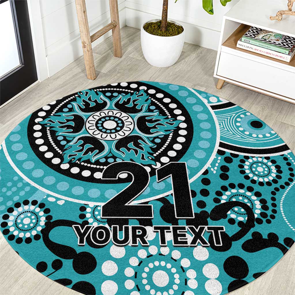 Heat Cricket Custom Round Carpet Australian Aboriginal