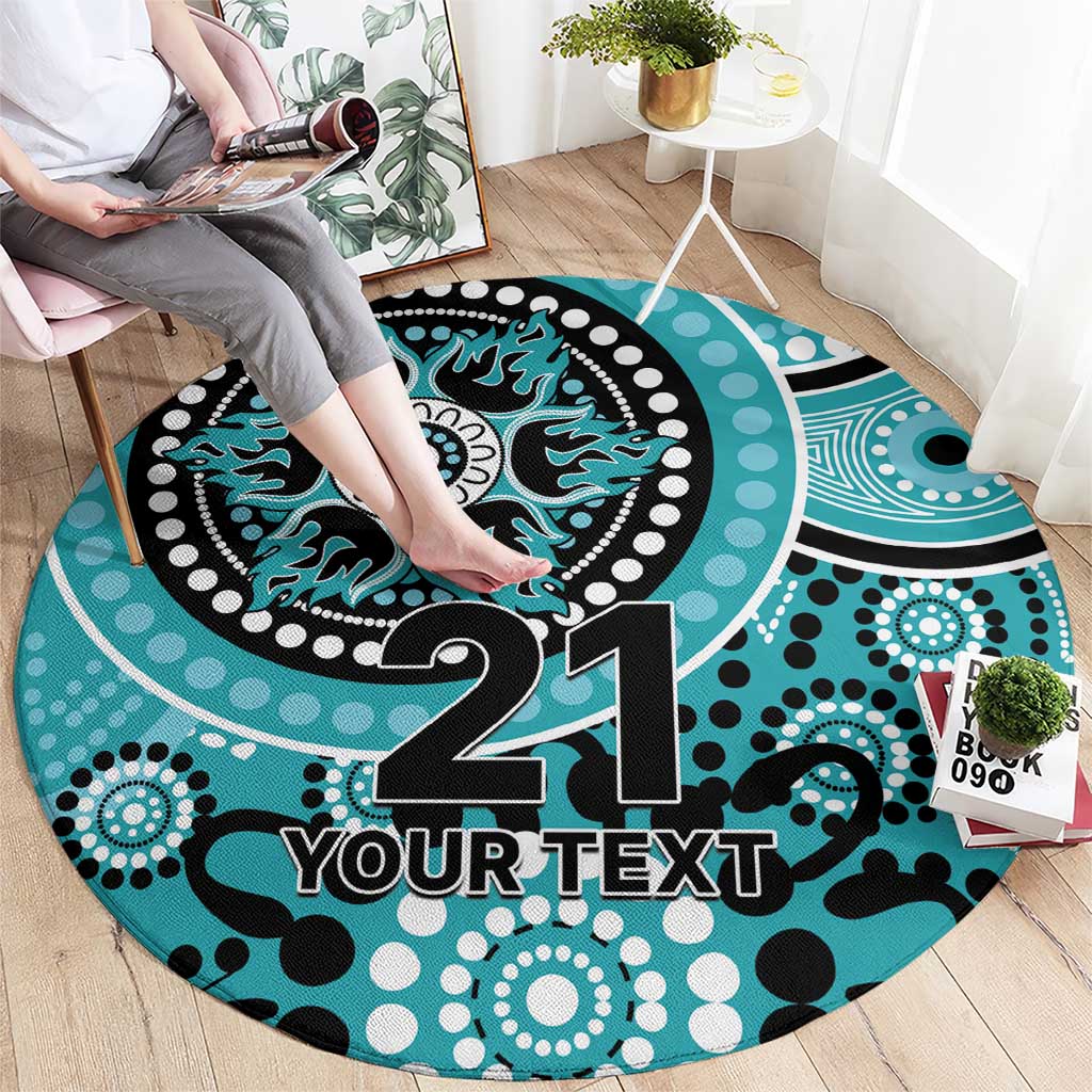 Heat Cricket Custom Round Carpet Australian Aboriginal