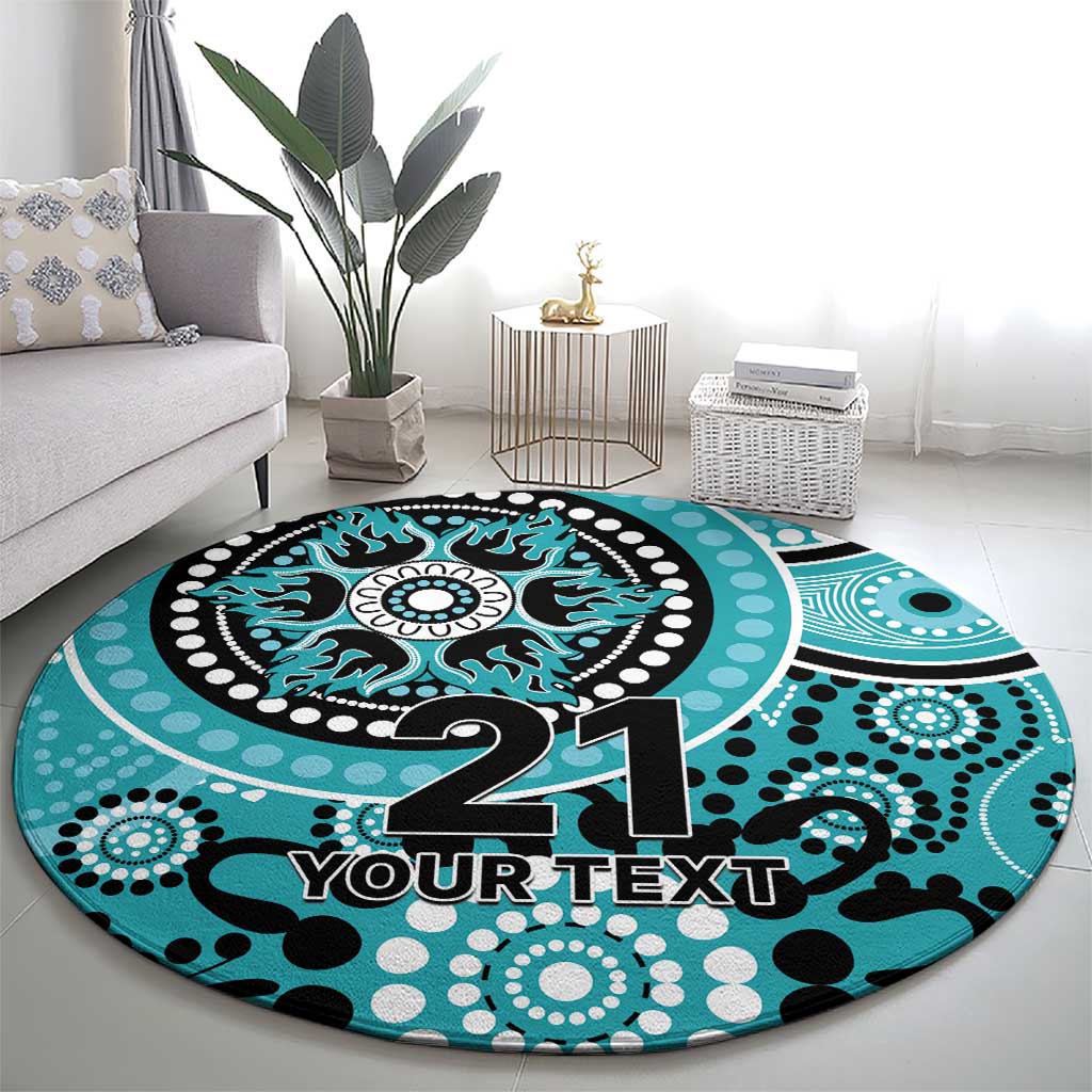 Heat Cricket Custom Round Carpet Australian Aboriginal