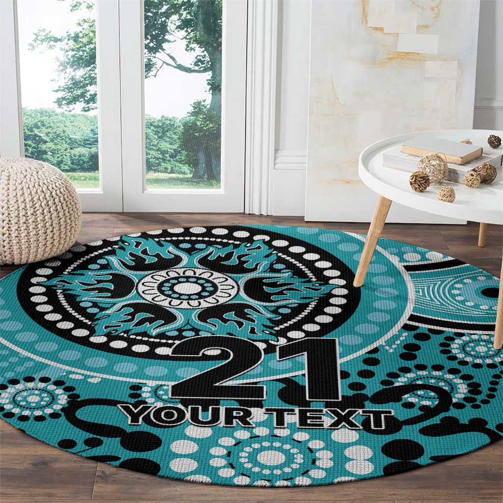 Heat Cricket Custom Round Carpet Australian Aboriginal