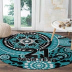 Heat Cricket Custom Round Carpet Australian Aboriginal
