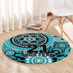 Heat Cricket Custom Round Carpet Australian Aboriginal