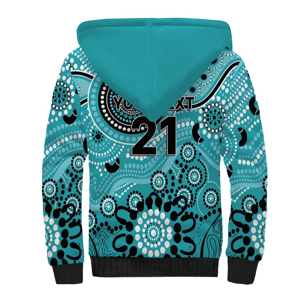 Heat Cricket Custom Sherpa Hoodie Australian Aboriginal