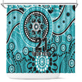 Heat Cricket Custom Shower Curtain Australian Aboriginal