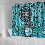 Heat Cricket Custom Shower Curtain Australian Aboriginal