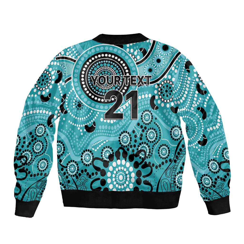 Heat Cricket Custom Sleeve Zip Bomber Jacket Australian Aboriginal