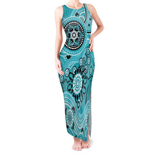 Heat Cricket Custom Tank Maxi Dress Australian Aboriginal