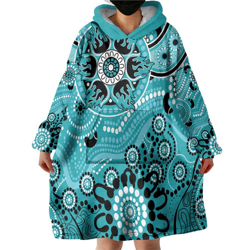 Heat Cricket Custom Wearable Blanket Hoodie Australian Aboriginal