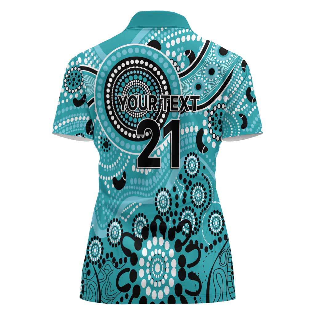 Heat Cricket Custom Women Polo Shirt Australian Aboriginal