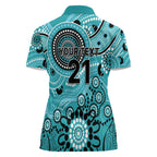 Heat Cricket Custom Women Polo Shirt Australian Aboriginal