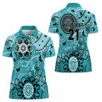 Heat Cricket Custom Women Polo Shirt Australian Aboriginal