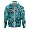 Heat Cricket Custom Zip Hoodie Australian Aboriginal