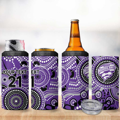 Hurricanes Cricket Custom 4 in 1 Can Cooler Tumbler Australian Aboriginal