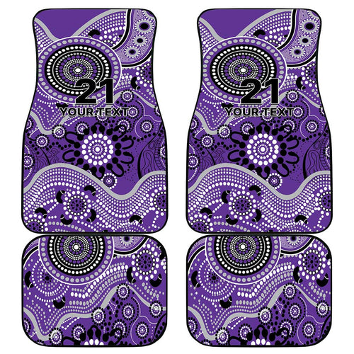 Hurricanes Cricket Custom Car Mats Australian Aboriginal