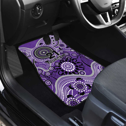 Hurricanes Cricket Custom Car Mats Australian Aboriginal