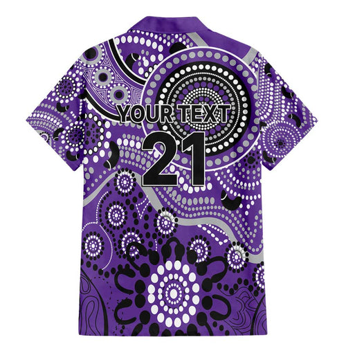 Hurricanes Cricket Custom Family Matching Mermaid Dress and Hawaiian Shirt Australian Aboriginal