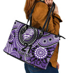 Hurricanes Cricket Custom Leather Tote Bag Australian Aboriginal