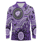 Hurricanes Cricket Custom Long Sleeve Polo Shirt Australian Aboriginal