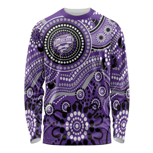 Hurricanes Cricket Custom Long Sleeve Shirt Australian Aboriginal