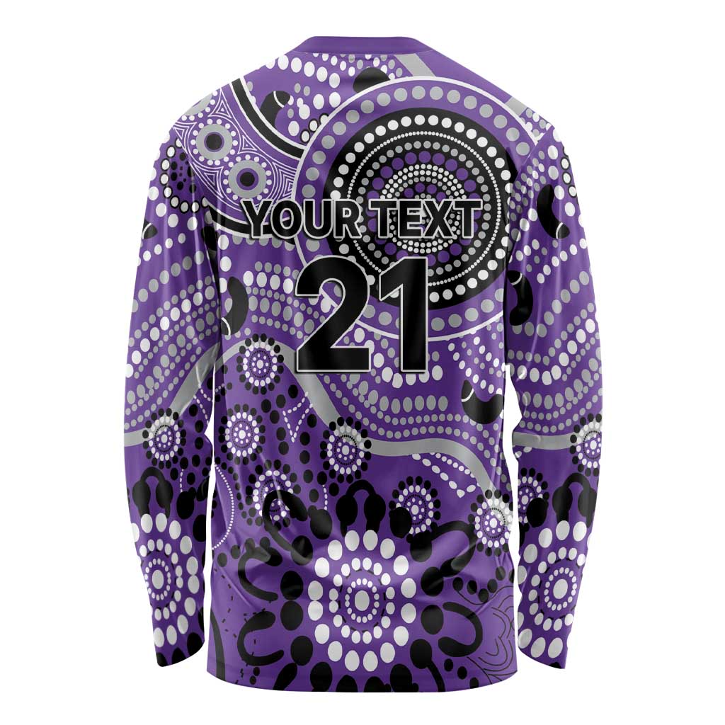 Hurricanes Cricket Custom Long Sleeve Shirt Australian Aboriginal
