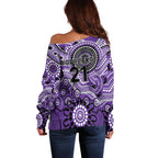 Hurricanes Cricket Custom Off Shoulder Sweater Australian Aboriginal