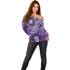 Hurricanes Cricket Custom Off Shoulder Sweater Australian Aboriginal