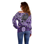 Hurricanes Cricket Custom Off Shoulder Sweater Australian Aboriginal