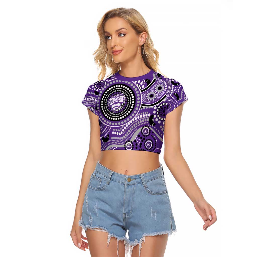 Hurricanes Cricket Custom Raglan Cropped T Shirt Australian Aboriginal