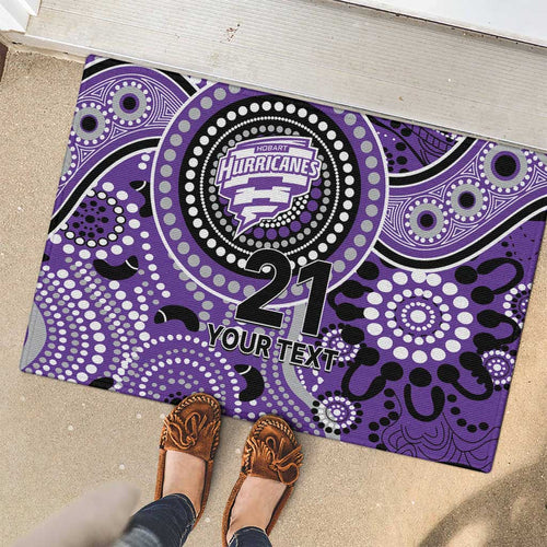 Hurricanes Cricket Custom Rubber Doormat Australian Aboriginal