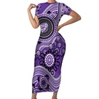 Hurricanes Cricket Custom Short Sleeve Bodycon Dress Australian Aboriginal