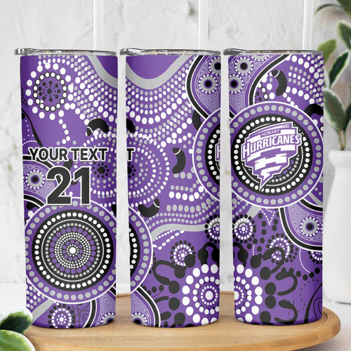 Hurricanes Cricket Custom Skinny Tumbler Australian Aboriginal