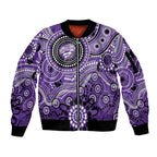 Hurricanes Cricket Custom Sleeve Zip Bomber Jacket Australian Aboriginal