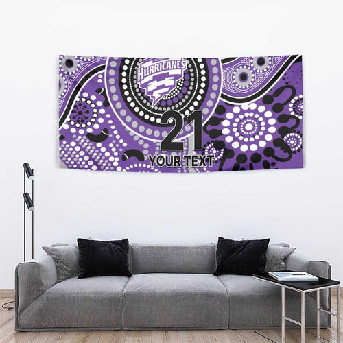 Hurricanes Cricket Custom Tapestry Australian Aboriginal