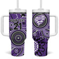 Hurricanes Cricket Custom Tumbler With Handle Australian Aboriginal