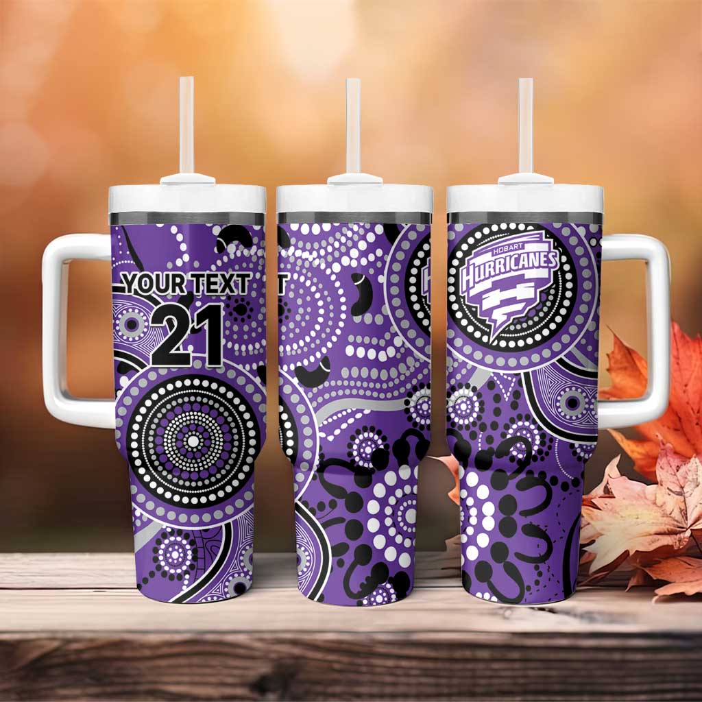 Hurricanes Cricket Custom Tumbler With Handle Australian Aboriginal