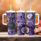 Hurricanes Cricket Custom Tumbler With Handle Australian Aboriginal