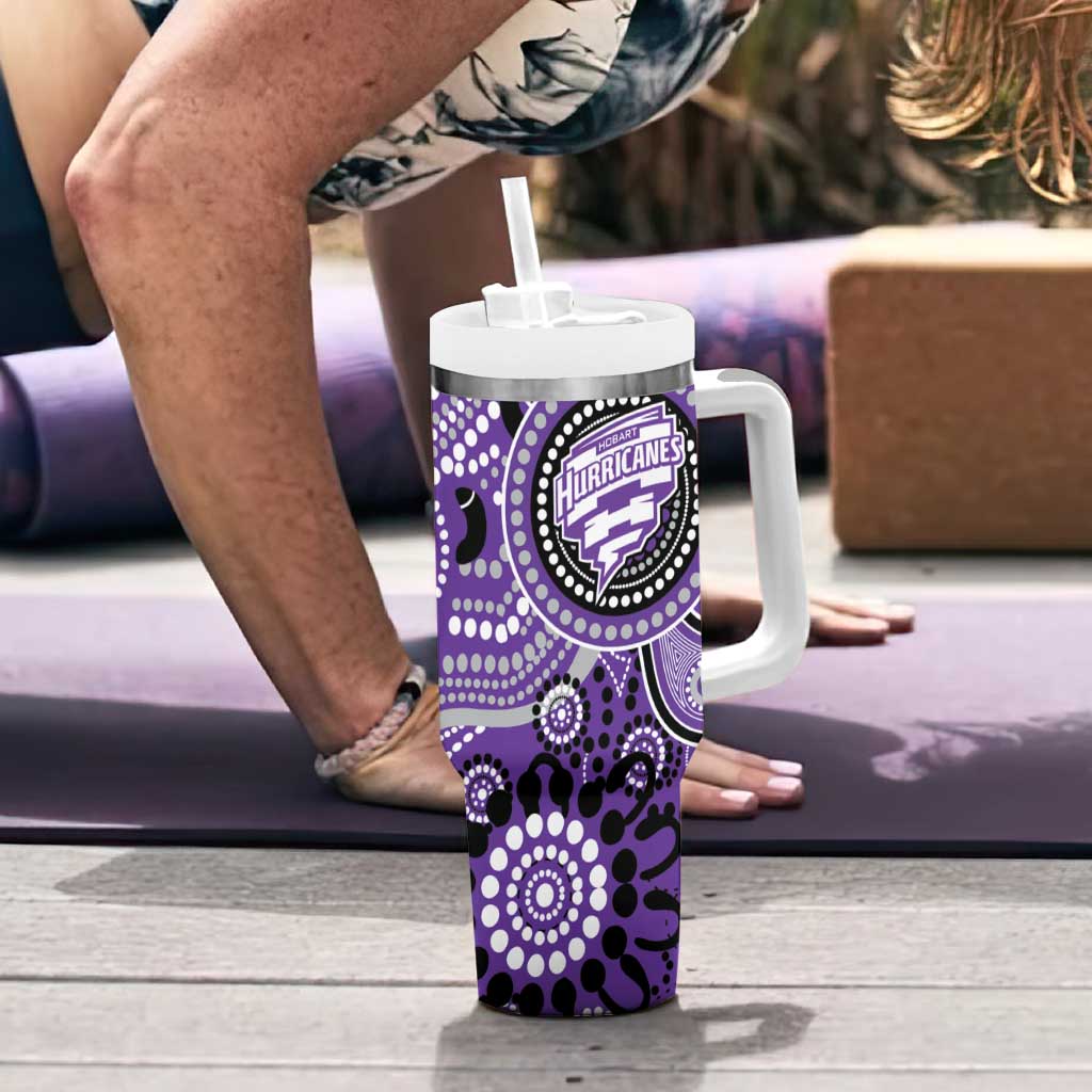 Hurricanes Cricket Custom Tumbler With Handle Australian Aboriginal