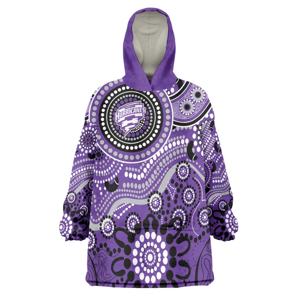 Hurricanes Cricket Custom Wearable Blanket Hoodie Australian Aboriginal