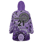 Hurricanes Cricket Custom Wearable Blanket Hoodie Australian Aboriginal
