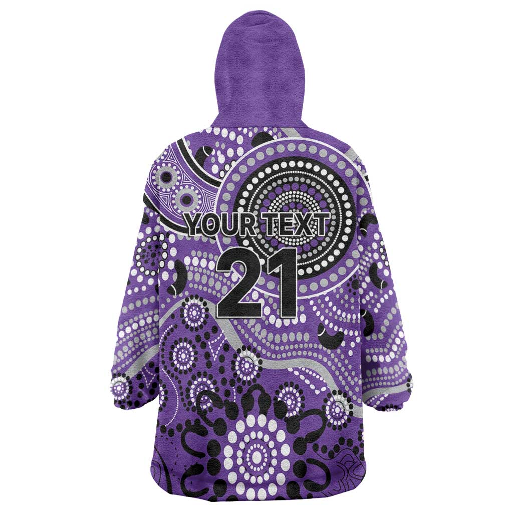 Hurricanes Cricket Custom Wearable Blanket Hoodie Australian Aboriginal