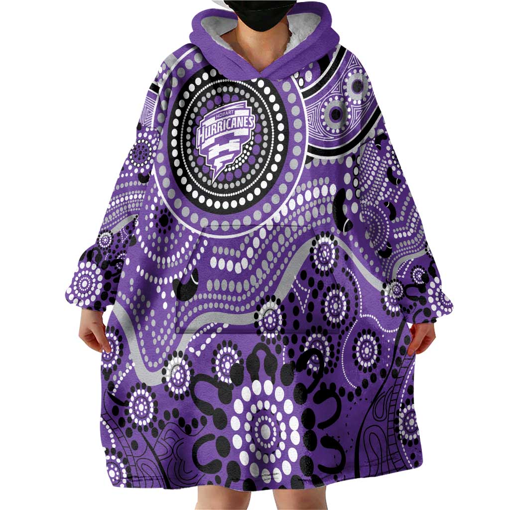 Hurricanes Cricket Custom Wearable Blanket Hoodie Australian Aboriginal