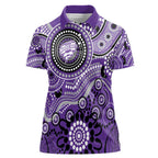 Hurricanes Cricket Custom Women Polo Shirt Australian Aboriginal