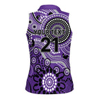 Hurricanes Cricket Custom Women Sleeveless Polo Shirt Australian Aboriginal