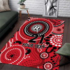 Renegades Cricket Custom Area Rug Australian Aboriginal