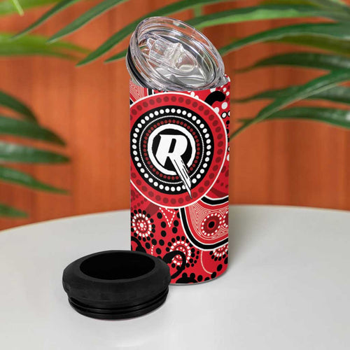 Renegades Cricket Custom 4 in 1 Can Cooler Tumbler Australian Aboriginal