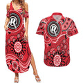 Renegades Cricket Custom Couples Matching Summer Maxi Dress and Hawaiian Shirt Australian Aboriginal