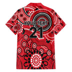 Renegades Cricket Custom Family Matching Off Shoulder Maxi Dress and Hawaiian Shirt Australian Aboriginal