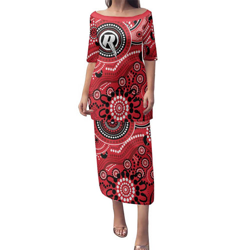 Renegades Cricket Custom Family Matching Puletasi and Hawaiian Shirt Australian Aboriginal