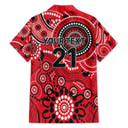Renegades Cricket Custom Family Matching Short Sleeve Bodycon Dress and Hawaiian Shirt Australian Aboriginal
